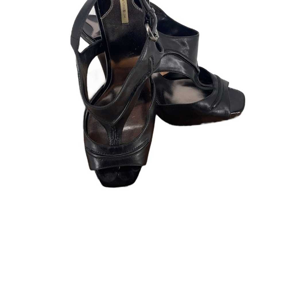 Slingback Leather Open Toe Shoe Max Studio Size 1… - image 2