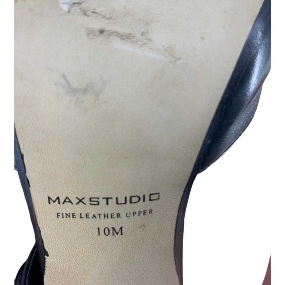 Slingback Leather Open Toe Shoe Max Studio Size 1… - image 6