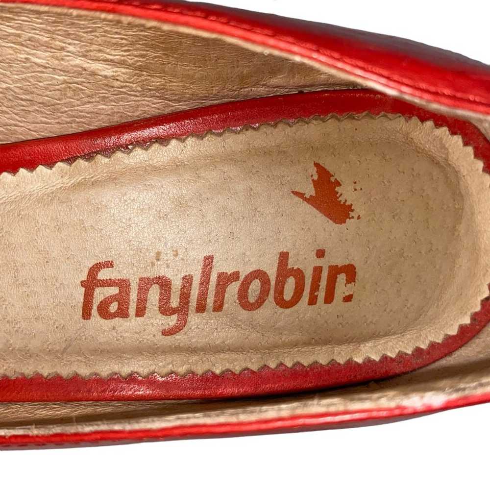 Faryl Robin X Free People Red Leather Cork Heels … - image 10