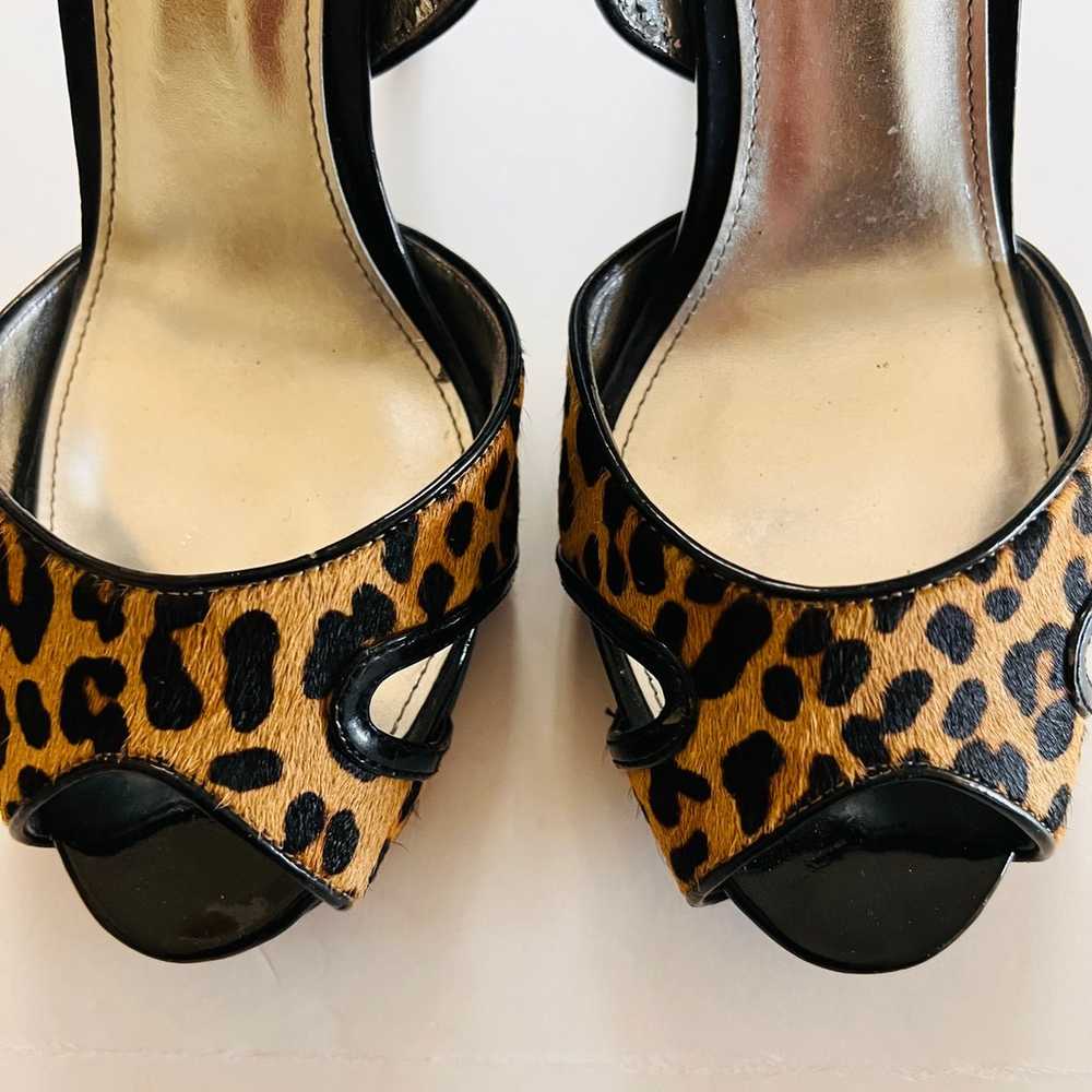 Calvin Klein Leopard Print Calf Hair Heel Sandals… - image 3