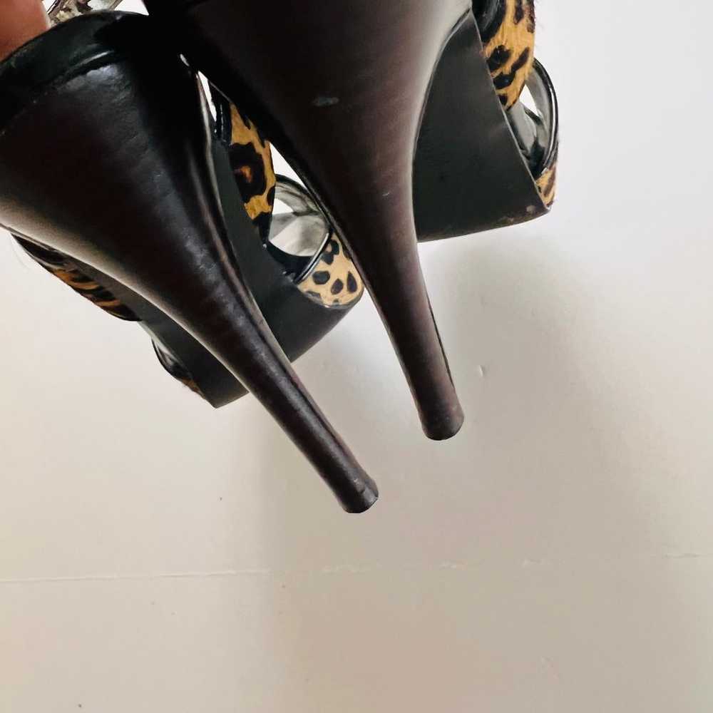 Calvin Klein Leopard Print Calf Hair Heel Sandals… - image 7