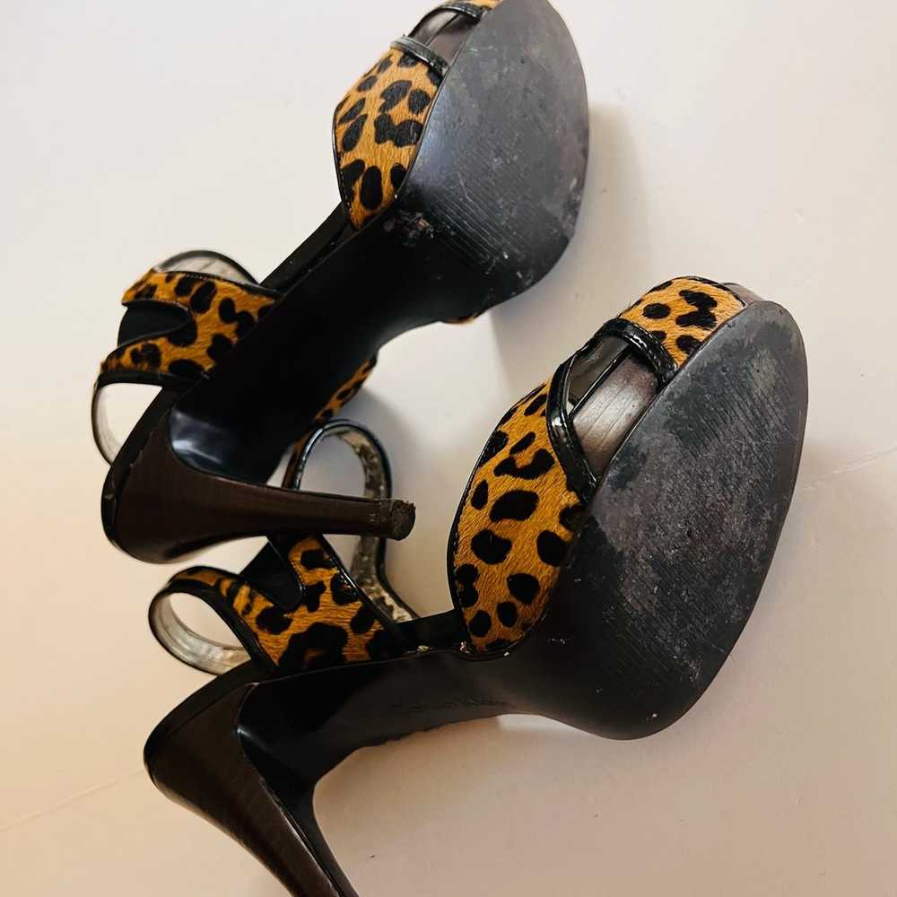 Calvin Klein Leopard Print Calf Hair Heel Sandals… - image 8