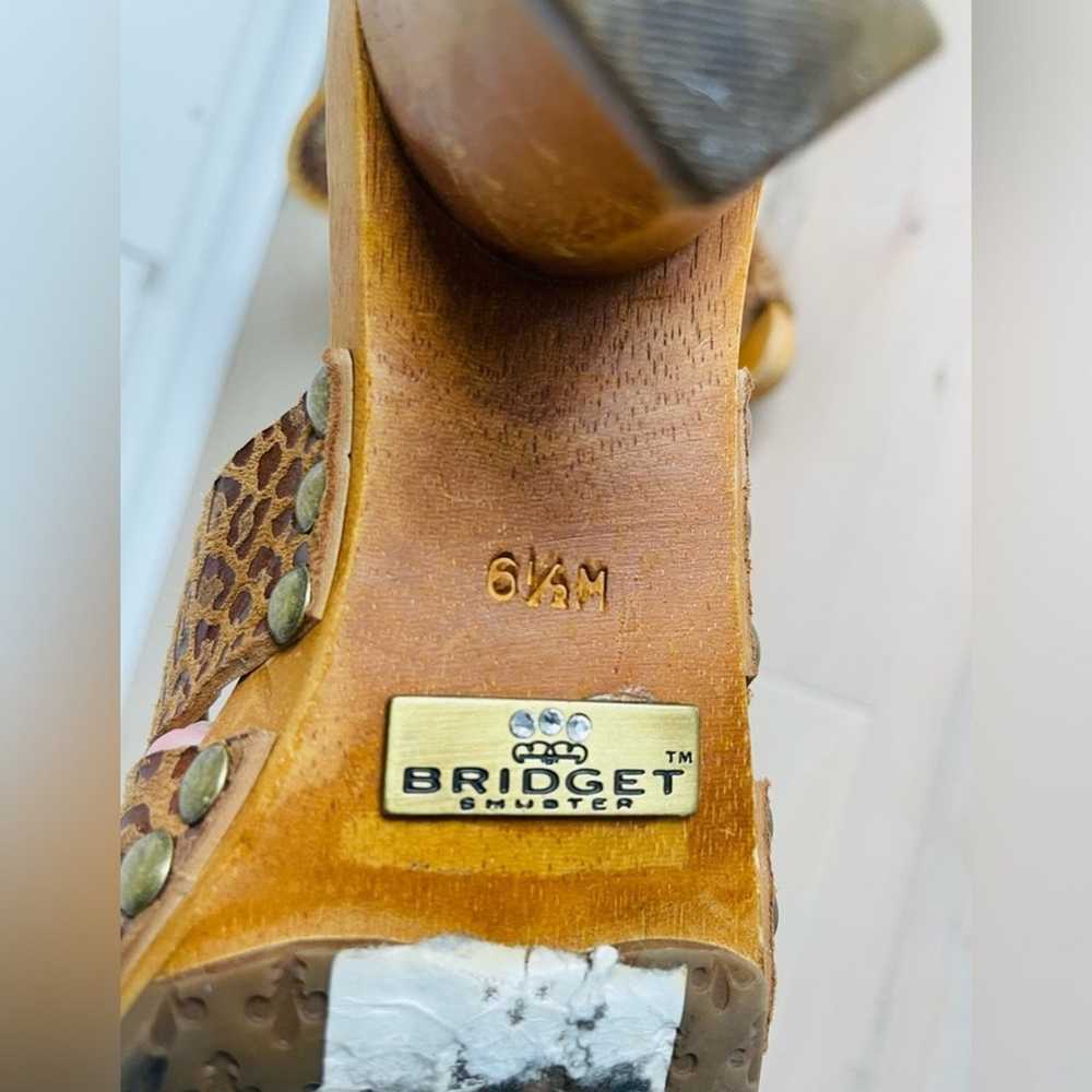 90s Bridget Shuster Wooden heels Leopard size 6.5… - image 5