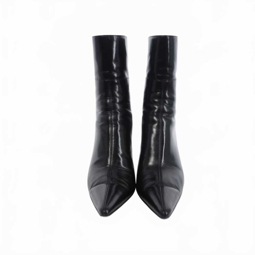 37.5 Gucci Short Zip Boots Stiletto Heel Leather … - image 4