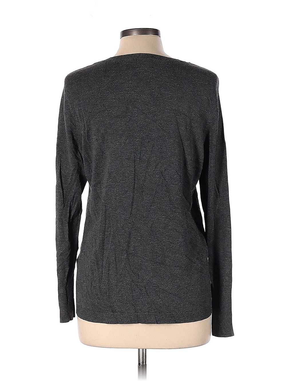 JM Collection Women Gray Pullover Sweater L - image 2