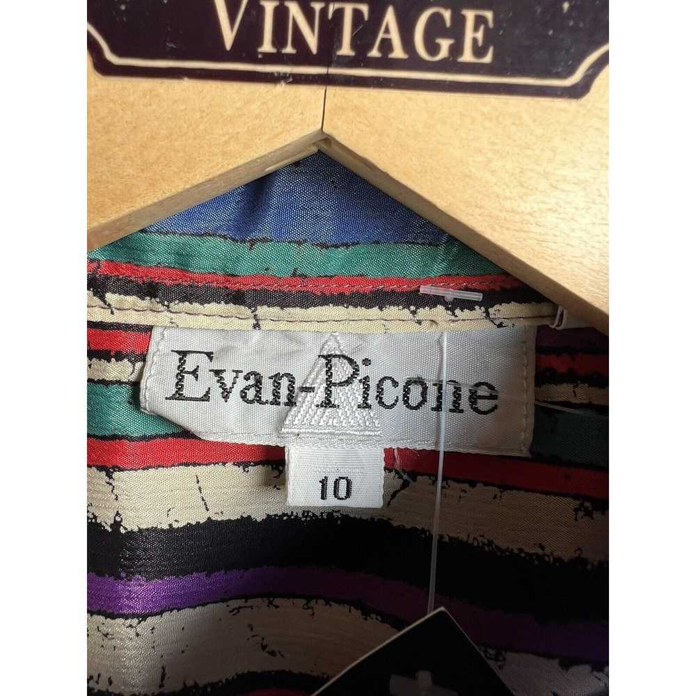 Evan Picone Vintage 70s Multi Colored Striped Blo… - image 7