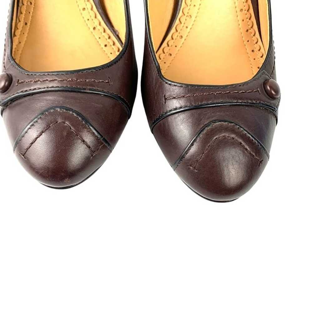 BROOKS BROTHERS Cocoa Brown Leather Classic Pumps - image 4