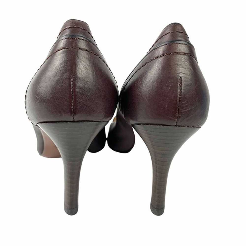 BROOKS BROTHERS Cocoa Brown Leather Classic Pumps - image 8