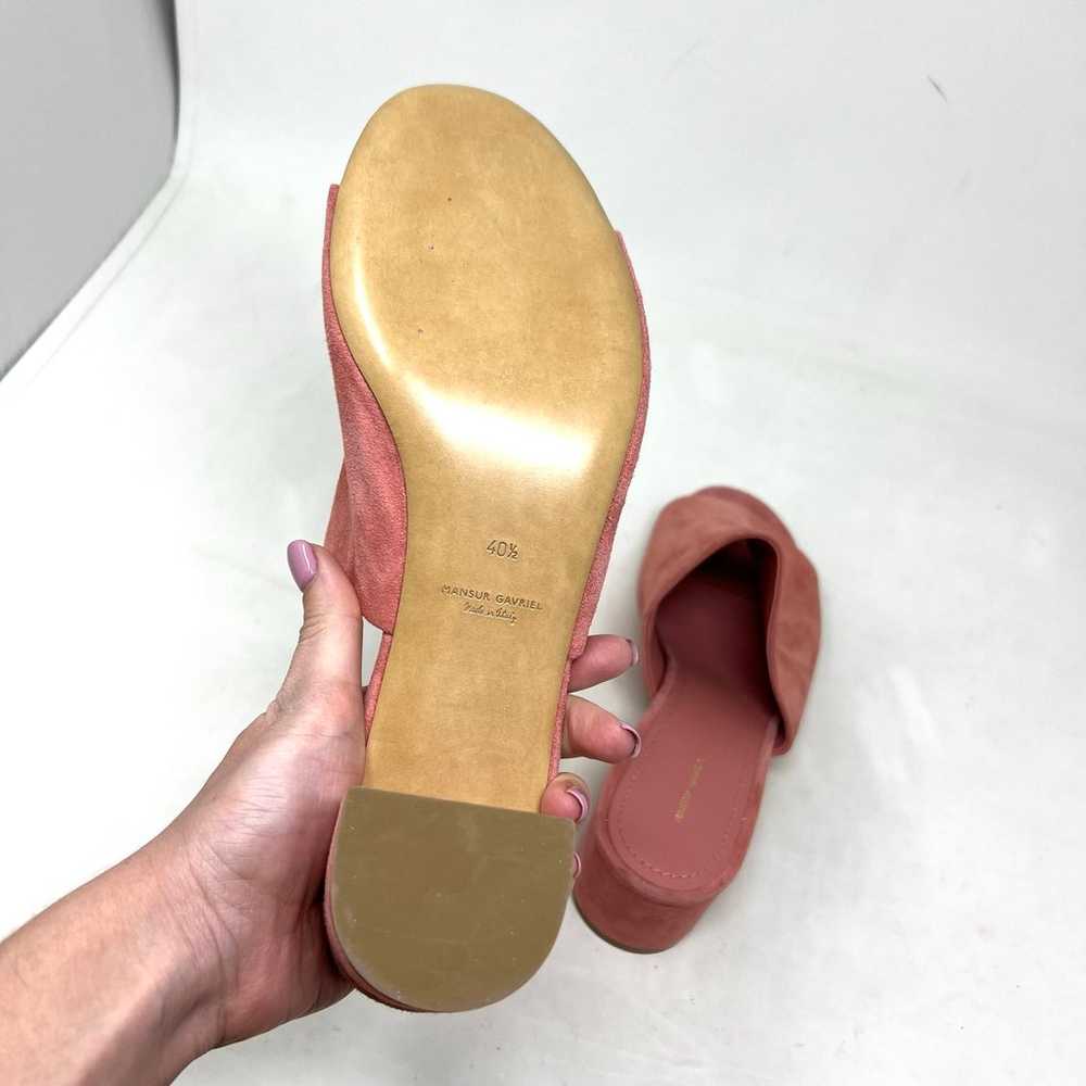 Mansur Gavriel Suede heels open toe sandals size … - image 4