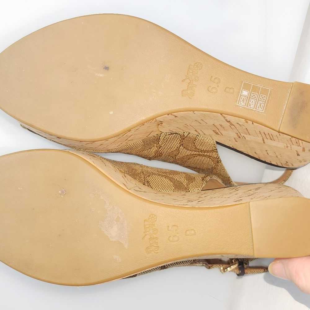 NWOT Coach FERRY Signature Platform Wedge Sandals… - image 7