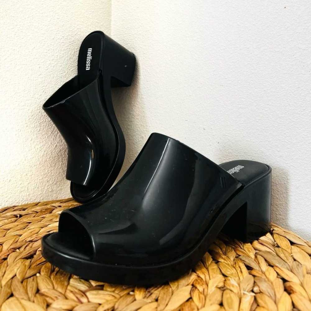 Melissa Shoes Mule II Sandal for Women Black Peep… - image 3