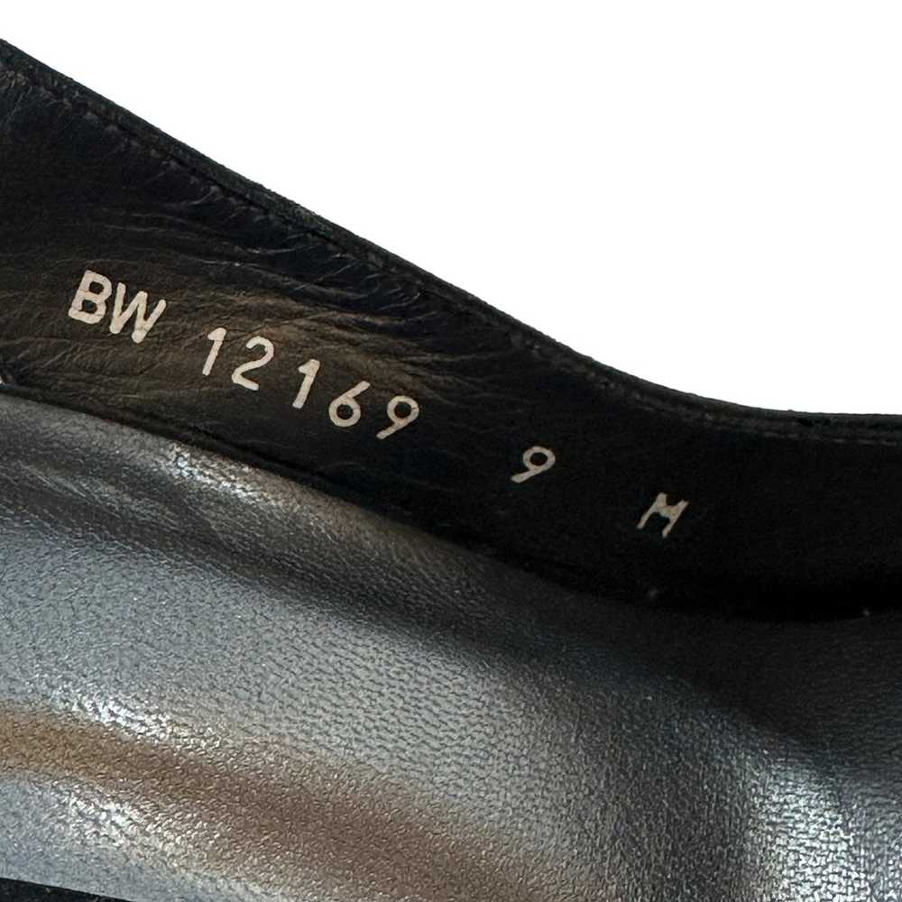 Vintage Stuart Weitzman Heels Black Leather Clear… - image 6