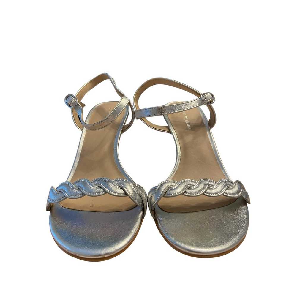 STUART WEITZMAN Twisted Stiletto Heel Sandals Lea… - image 3