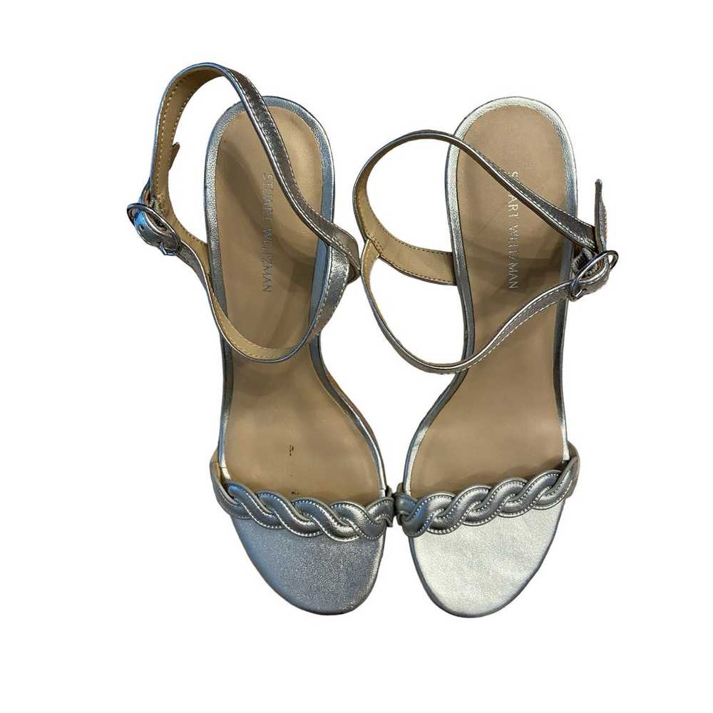 STUART WEITZMAN Twisted Stiletto Heel Sandals Lea… - image 5