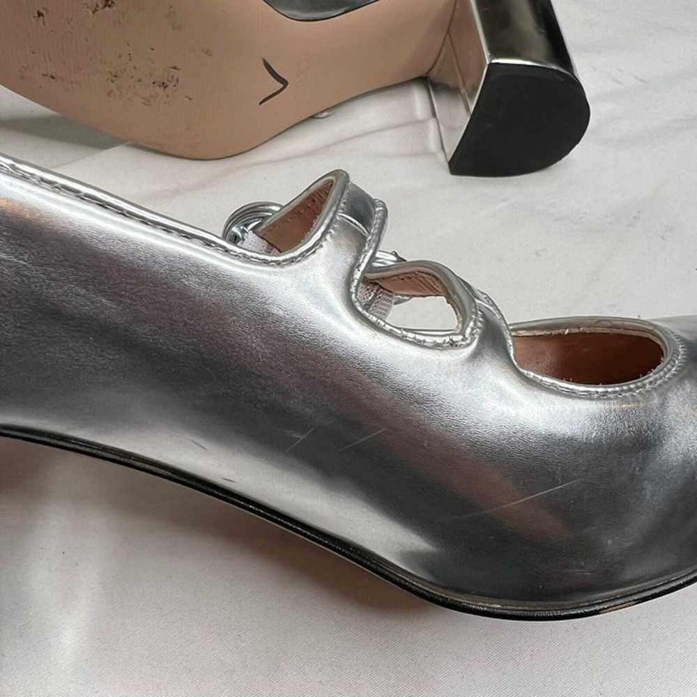 J.Crew $268 Maisie Double Strap Heels Metallic Le… - image 12