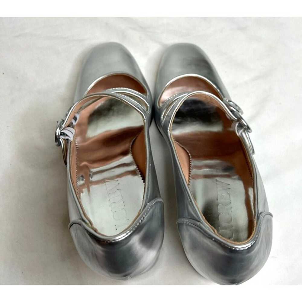 J.Crew $268 Maisie Double Strap Heels Metallic Le… - image 5