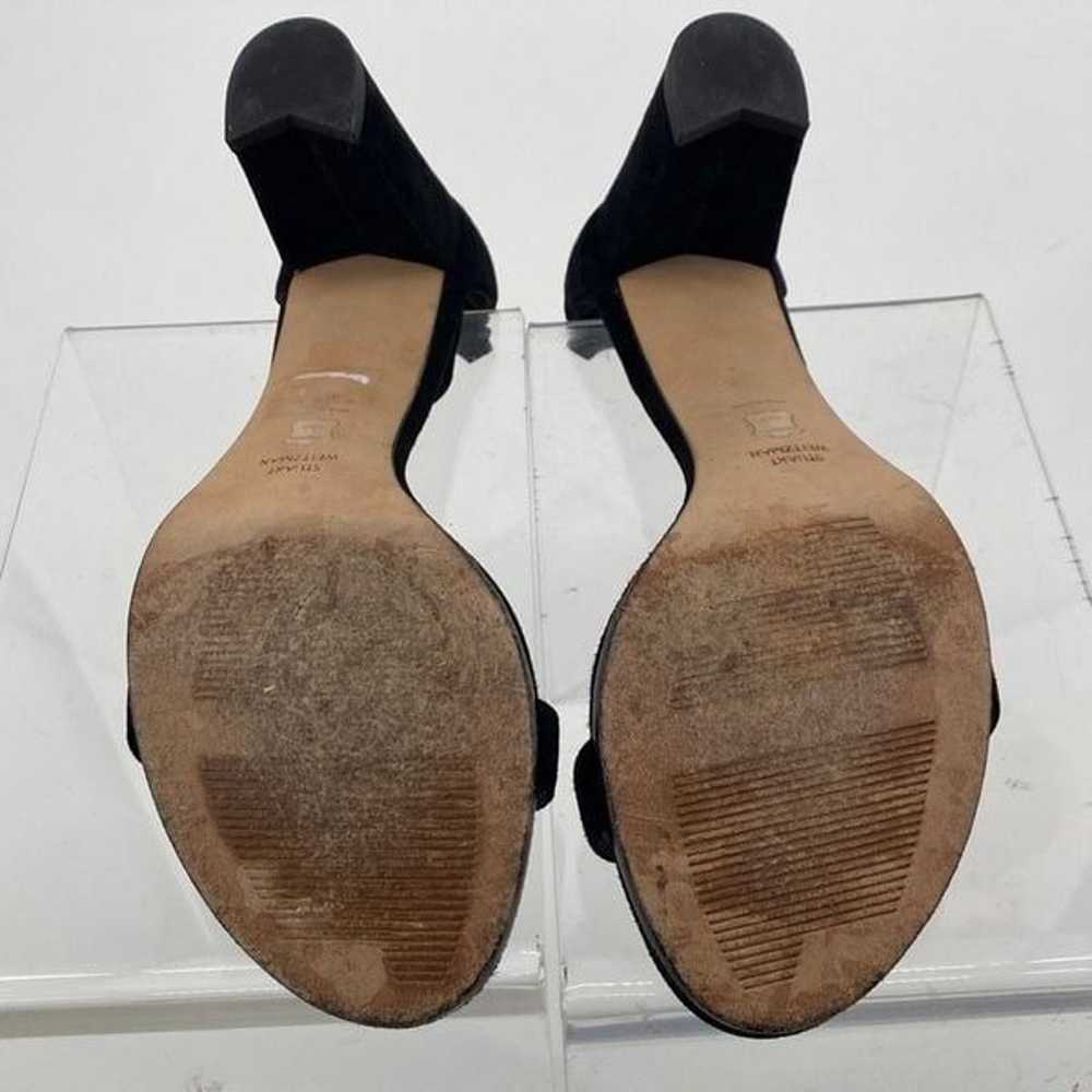 Stuart Weitzman Nearlynude Black Ankle Strap Sand… - image 12