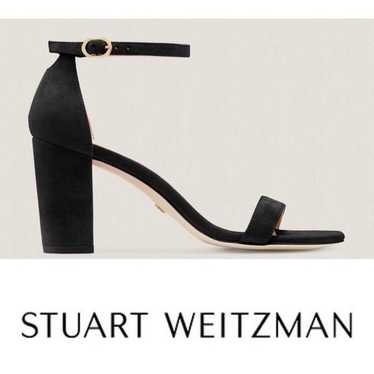 Stuart Weitzman Nearlynude Black Ankle Strap Sand… - image 1