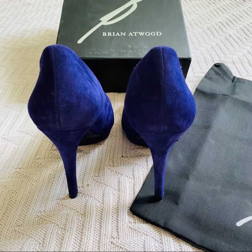 B Brian Atwood purple suede pumps - image 3