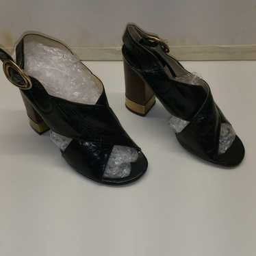 Chloe  Patent Leather Black Block Heels Sz 6.5 us… - image 1