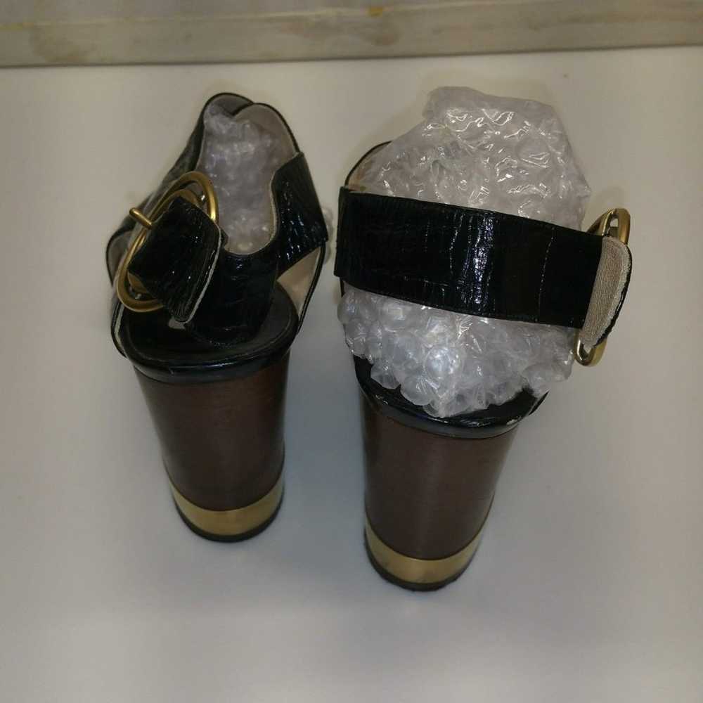 Chloe  Patent Leather Black Block Heels Sz 6.5 us… - image 4