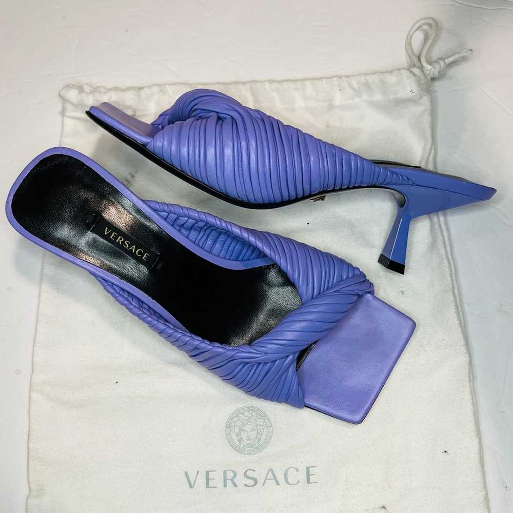 Versace 55 Woman’s Beautiful Pleated Twist Napa L… - image 4