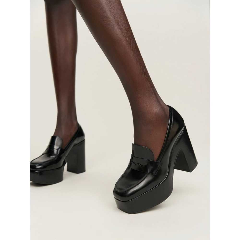 Reformation Lolita Chunky Platform Loafer - Black… - image 2