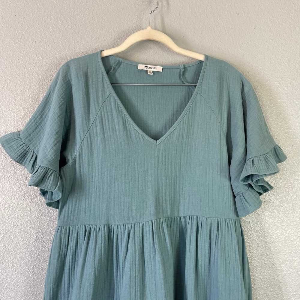 Madewell Ruffle Sleeve Easy Loose Fit Mini Dress … - image 3