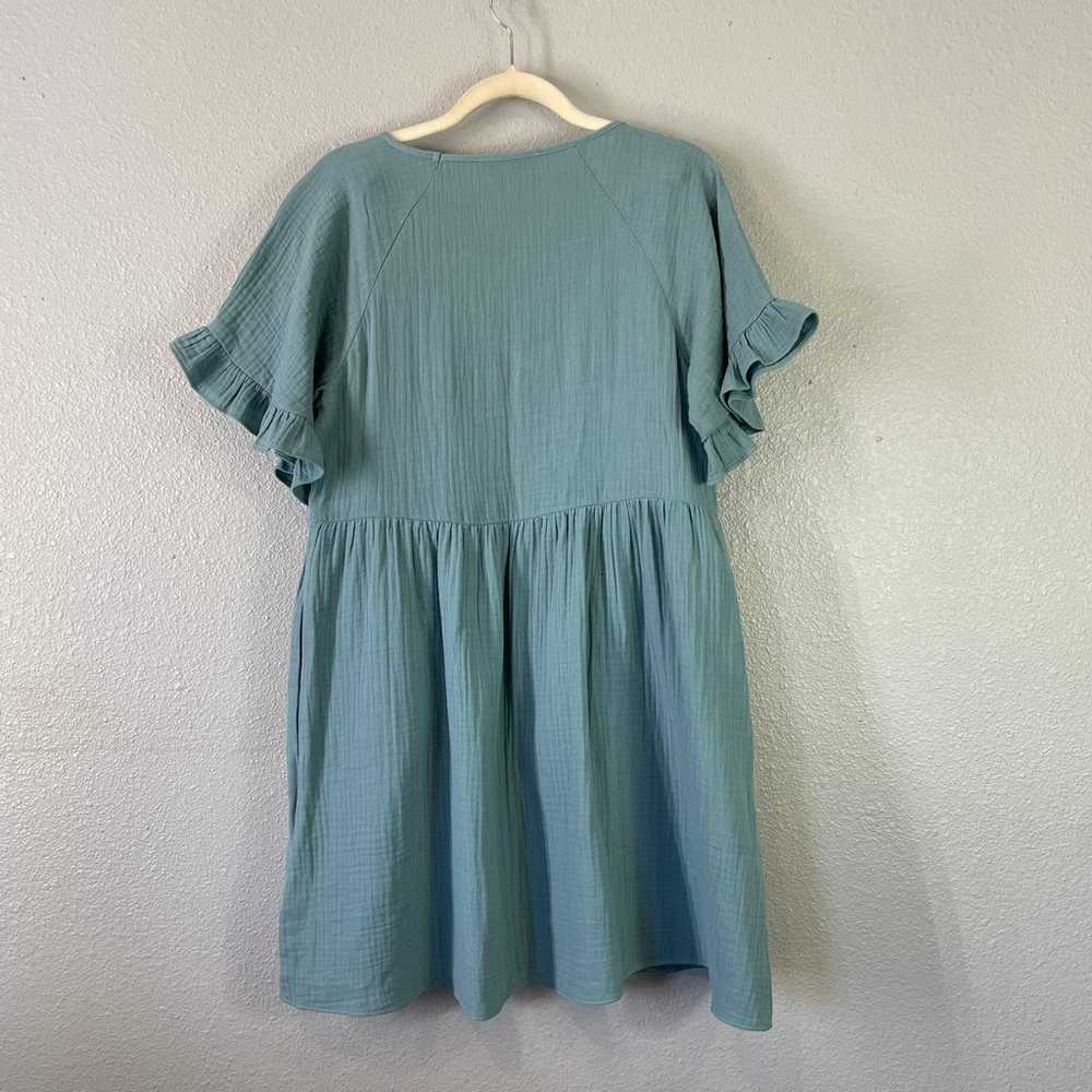 Madewell Ruffle Sleeve Easy Loose Fit Mini Dress … - image 7