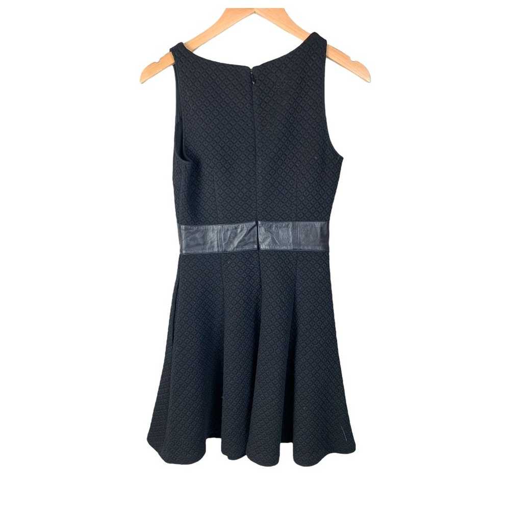 Club Monaco Black Fit & Flare Tabitha Dress Leath… - image 3