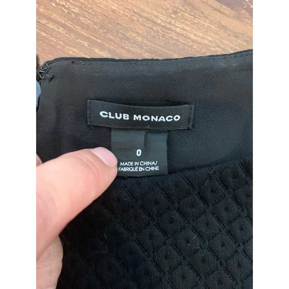 Club Monaco Black Fit & Flare Tabitha Dress Leath… - image 5