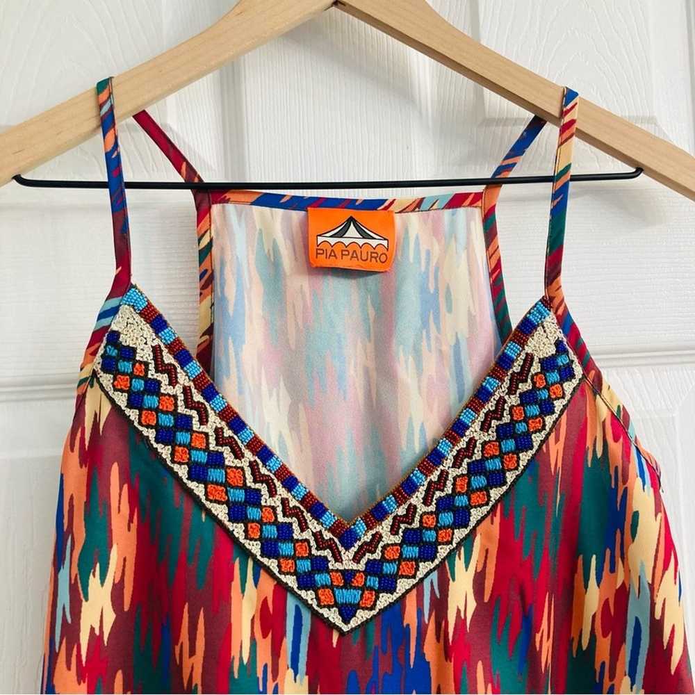 Anthropologie Pia Pauro Dress Silk Mini Colorful … - image 4