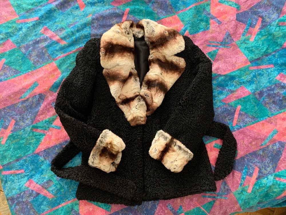 Other Persian Lamb Astrakhan Fur Coat Fur Collar … - image 6