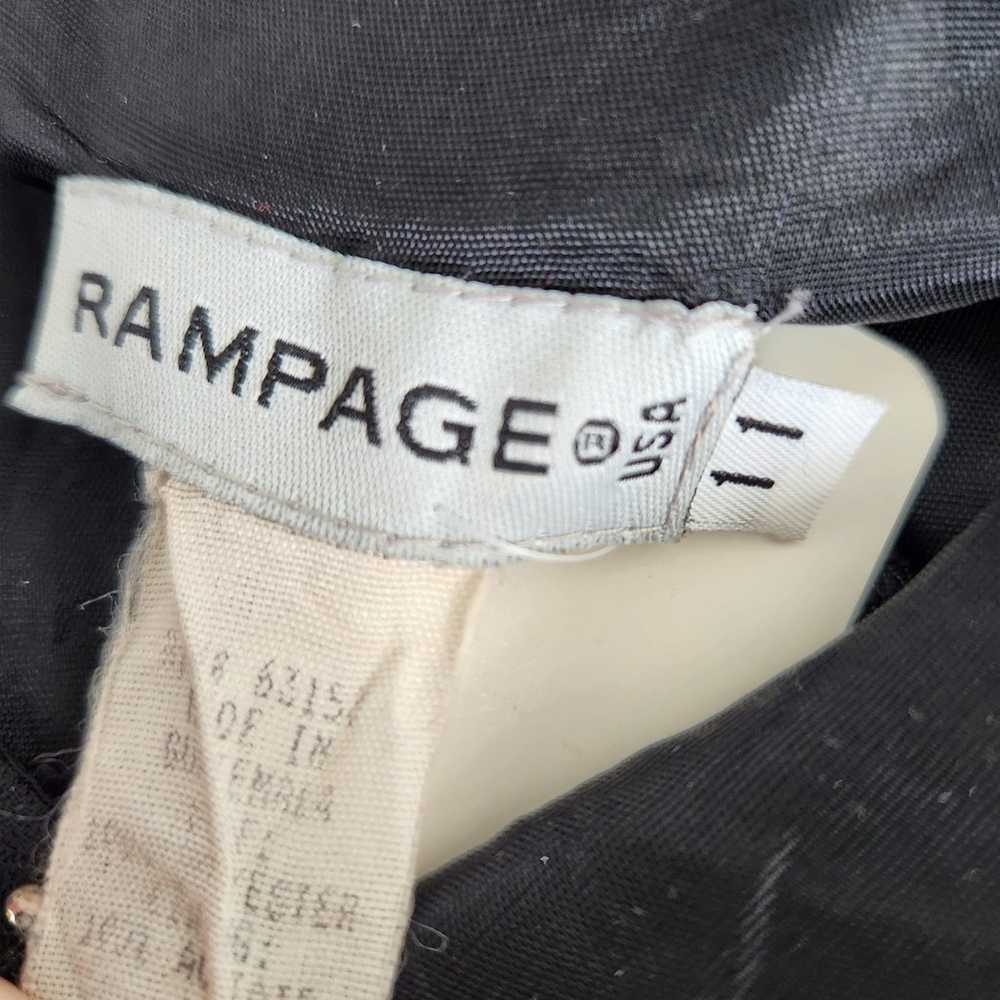 Y2k Rampage Empire Bedazzled Black Mini Dress M - image 4