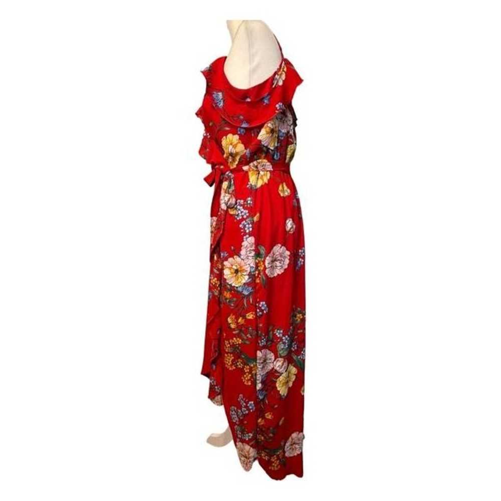 Charming Charlie Maxi Dress Red Blue Green Floral… - image 2