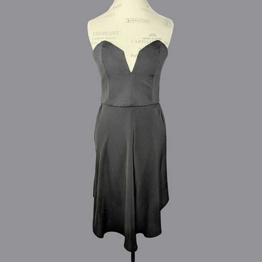 Womens Dress 6 Small Black Party Strapless Cut Out - image 1