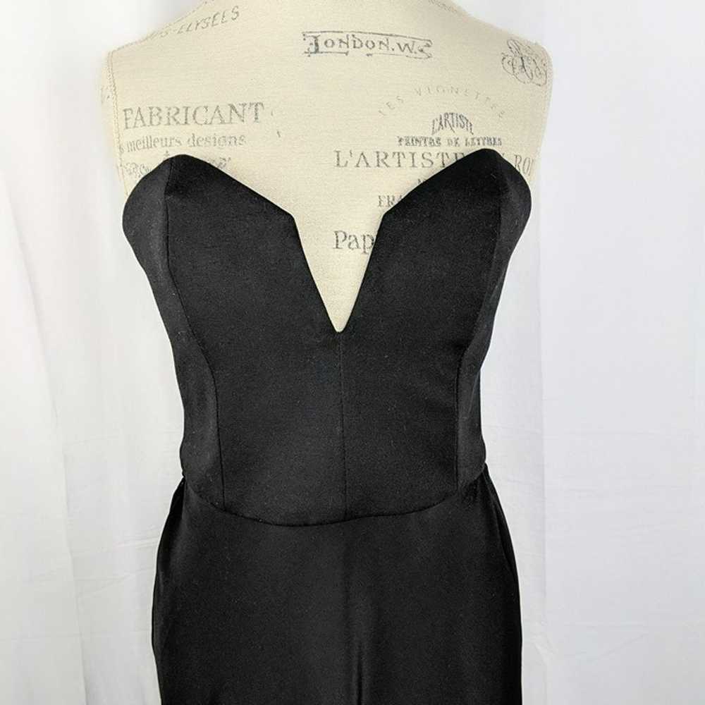Womens Dress 6 Small Black Party Strapless Cut Out - image 2