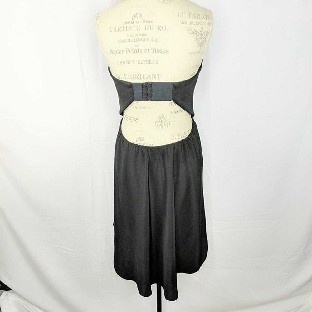 Womens Dress 6 Small Black Party Strapless Cut Out - image 4