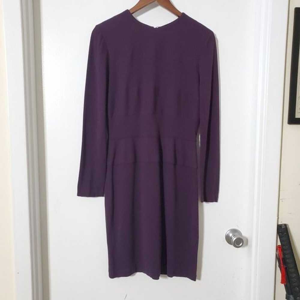 Kay Unger Ponte Knit Sheath Dress Size S Purple L… - image 11