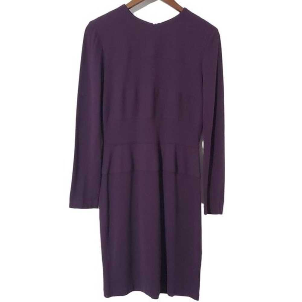 Kay Unger Ponte Knit Sheath Dress Size S Purple L… - image 1