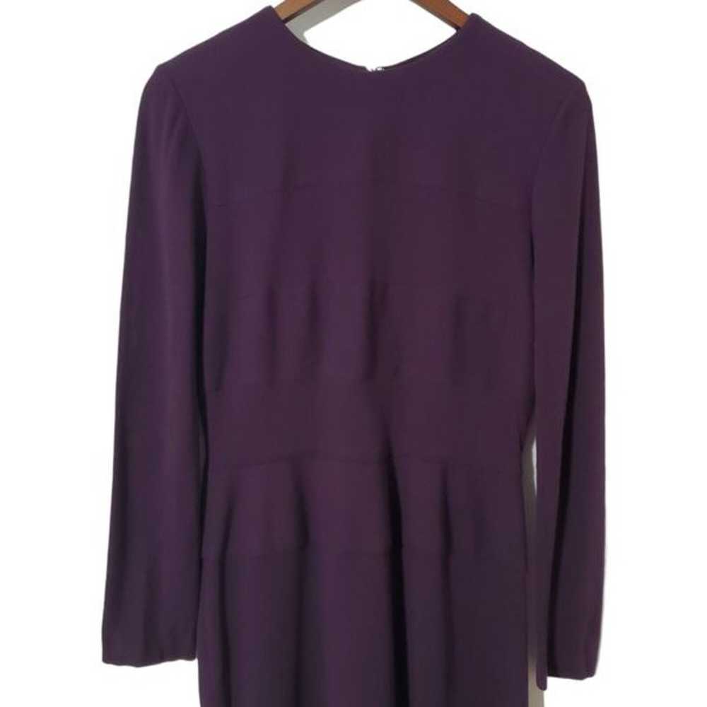 Kay Unger Ponte Knit Sheath Dress Size S Purple L… - image 2