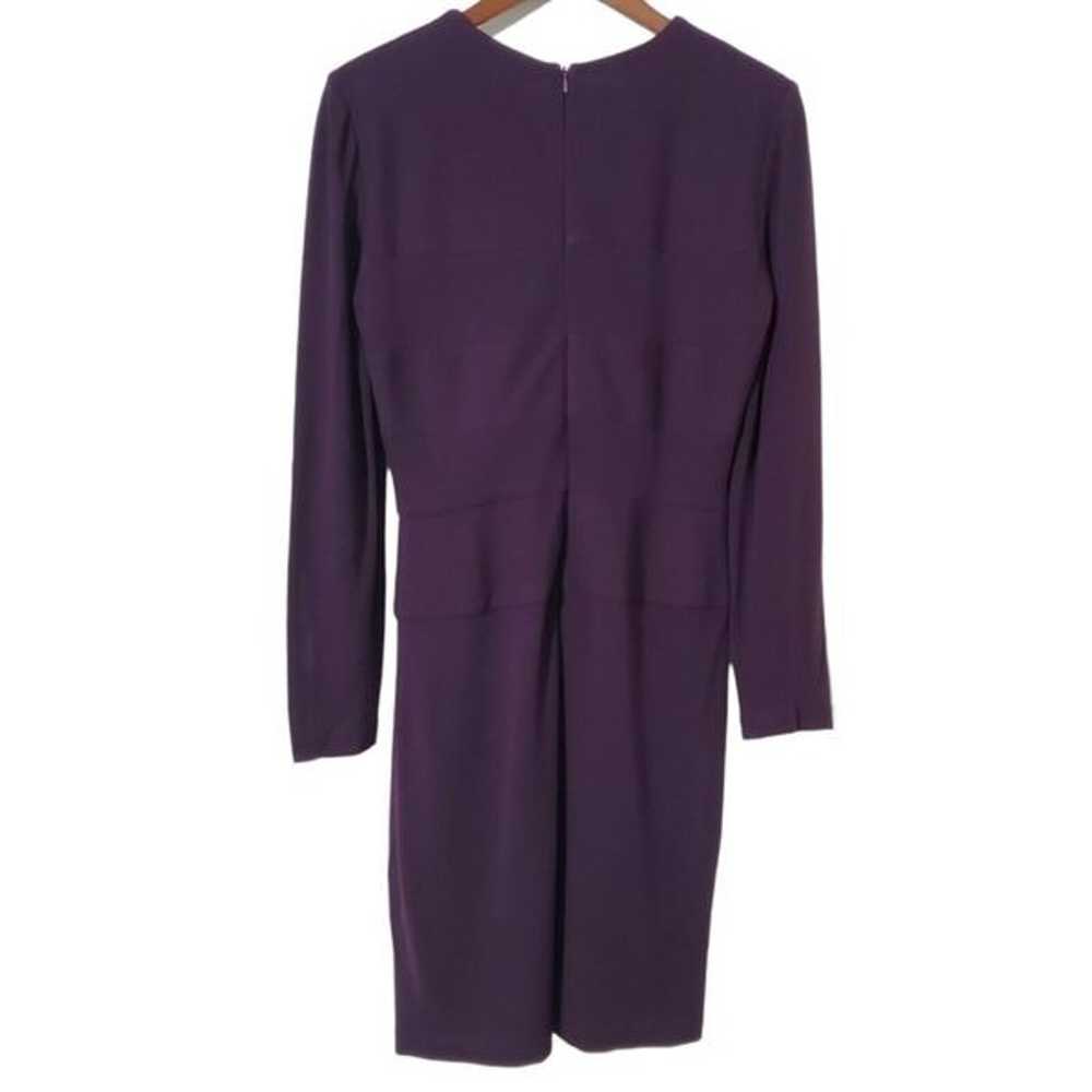 Kay Unger Ponte Knit Sheath Dress Size S Purple L… - image 4