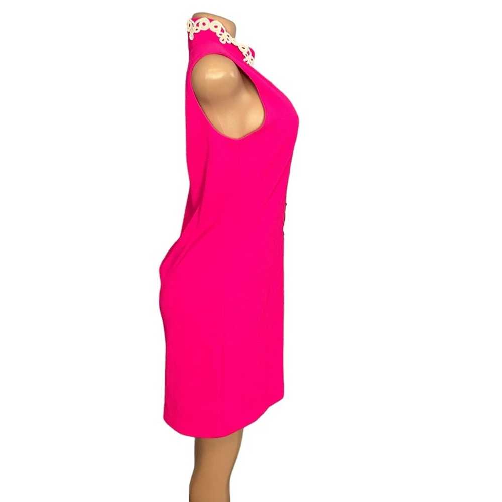 Vince Camuto Sleeveless Shift Dress Pink  White L… - image 7