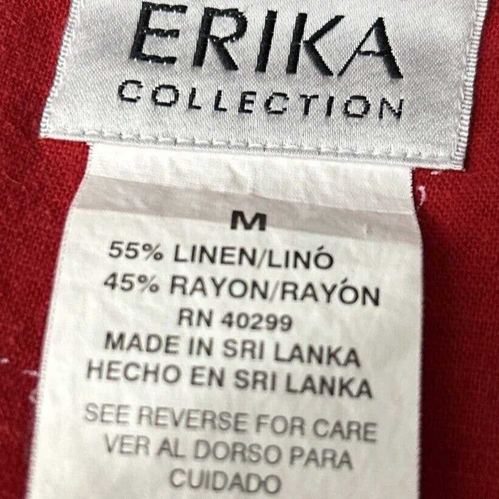 Erika Collection Novelty Linen Dress Womens M Zip… - image 6