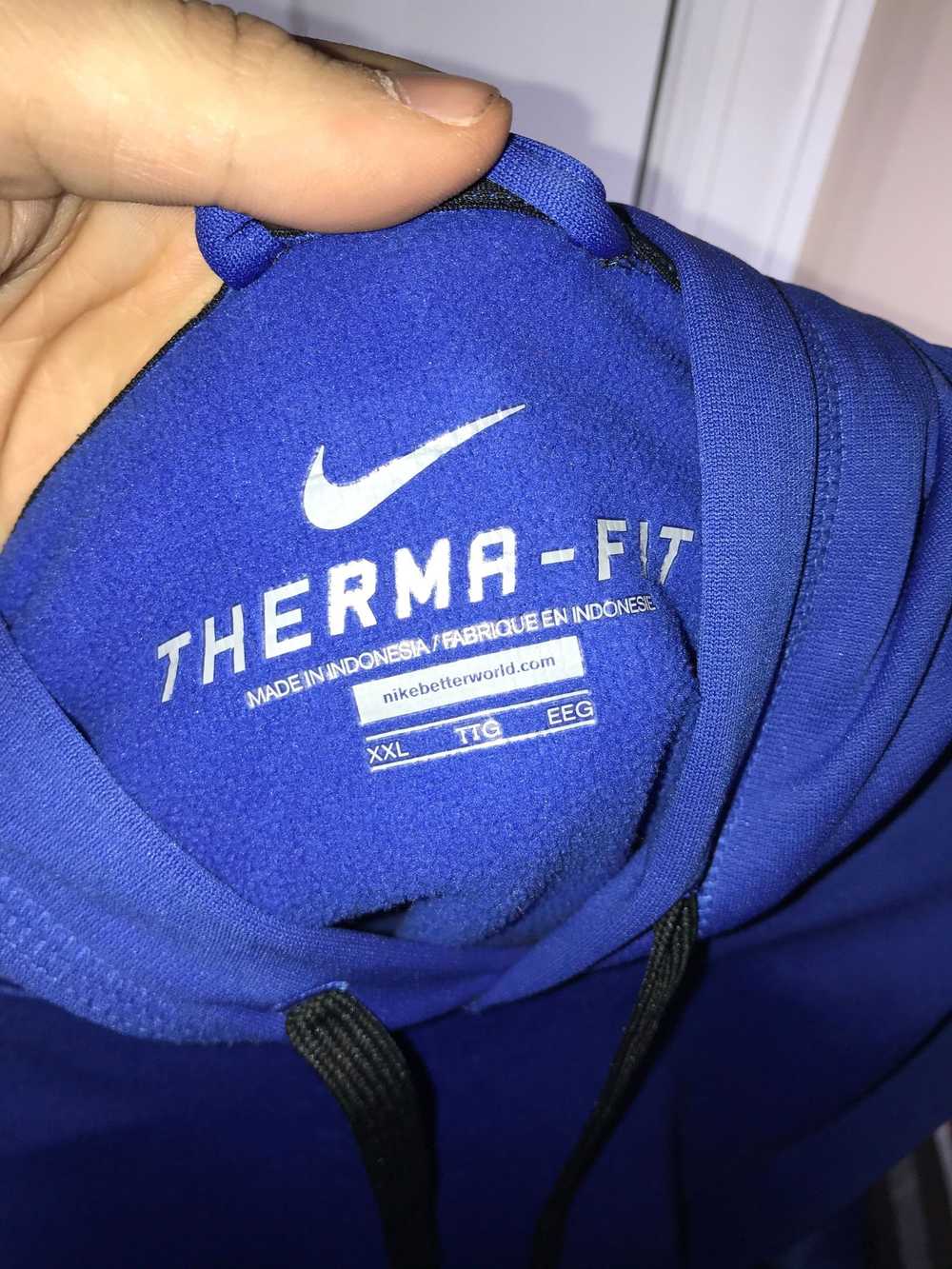Nike Nike Therma-Fit Blue Sweatshirt Pullover Hoo… - image 3