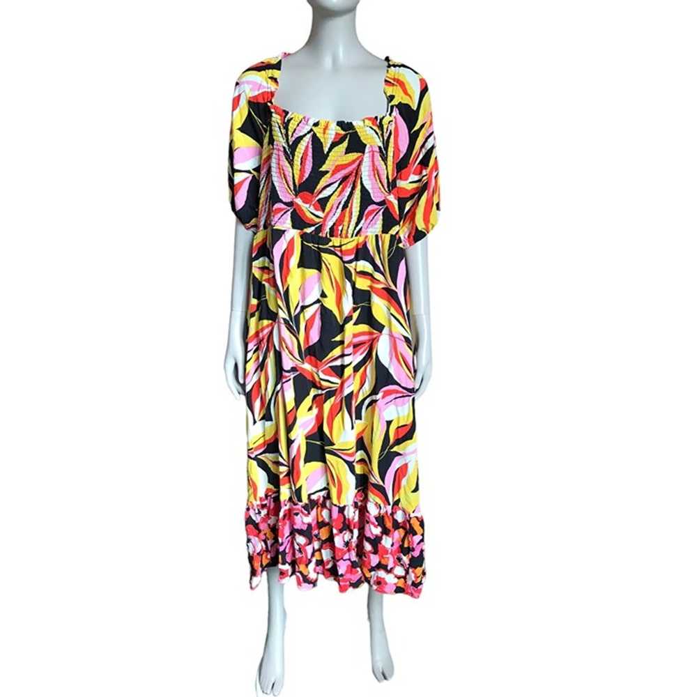 The Get Black, Yellow and Pink Patterned Dress - image 2