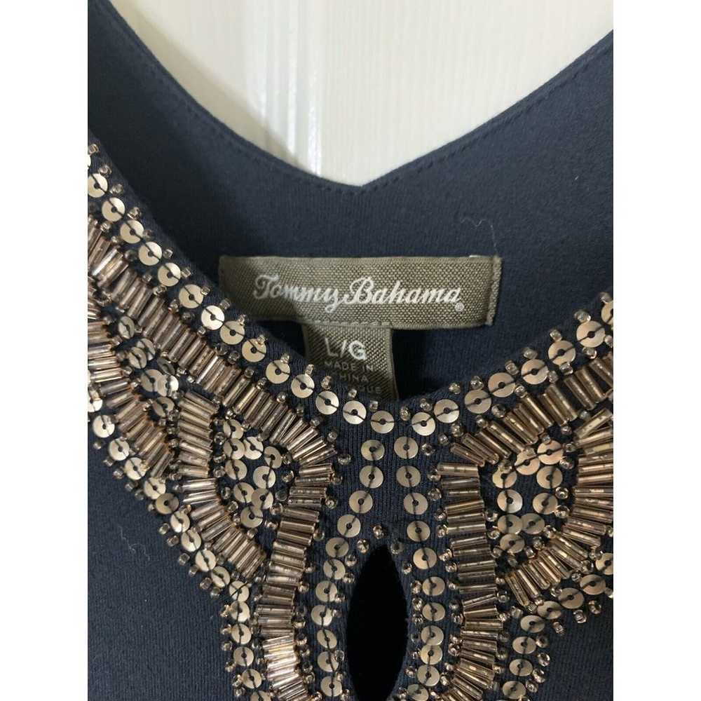 Tommy Bahama Black Maxi Beaded And Sequined Embel… - image 4