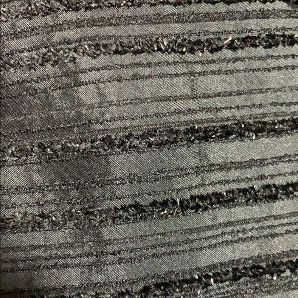 Cynthia Rowley Sheath Dress Black Sparkle Striped… - image 3