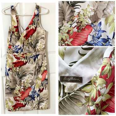 Tommy Bahama Womens Sleeveless Floral Dress SILK … - image 1