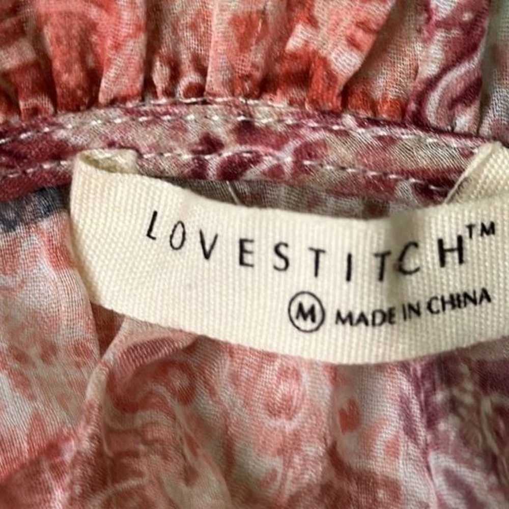 NWOT Lovestitch Patchwork Sheer Pink Paisley Dres… - image 7